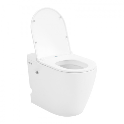 Унитаз ABBER Bequem приставной белый с импульсным смывом (AC1115P)