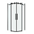 Душ.ограждение 301.K33.04.9090.21.00 Classic (90*90*195) полукруг,раздвижн,черн.матов,стекло прозрачное (301.K33.04.9090.21.00)