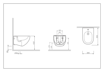AM.PM Sensation биде подвесное (C303411WH)