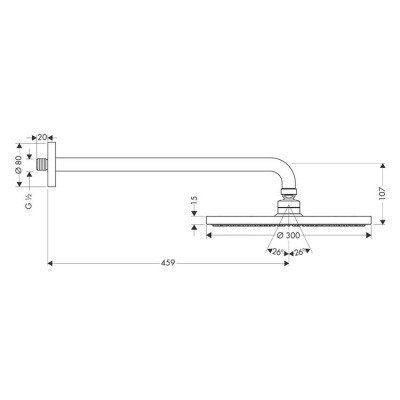 Верхний душ Hansgrohe - Raindance S (27492000)