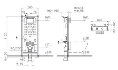 Безободковый унитаз VitrA Integra Round L-box с толстой дюропластовой крышкой микролифт, кнопка Матовый хром (9004B003-7202)