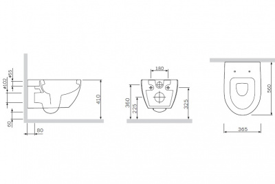 Унитаз подвесной AM.PM Awe (C111738WH)