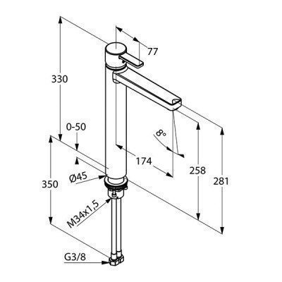 Смеситель для раковины  Kludi  -  ZENTA (382570575)