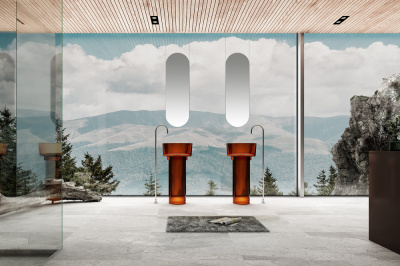 Раковина отдельностоящая прозрачная ABBER Kristall (AT2702Opal)