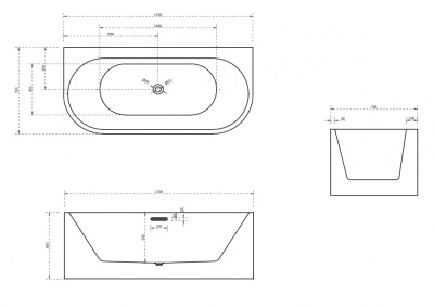 Акриловая ванна ABBER (AB9310)