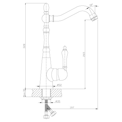 Смеситель Rossinka для кухни (Z35-20U)