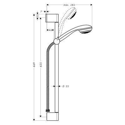 Душевой гарнитур Hansgrohe - Crometta 85 (27728000)
