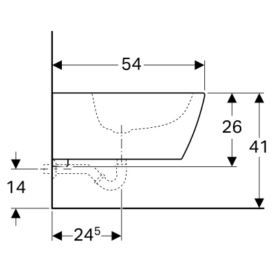 Биде подвесное Geberit 
iCon Square
 (231910000)