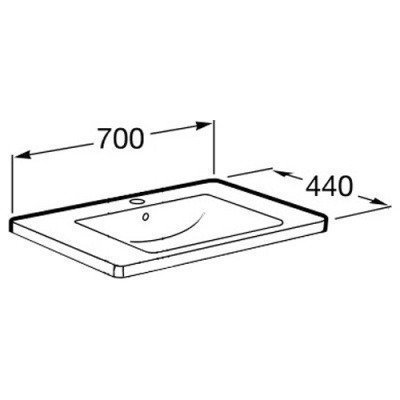 Раковина накладная Roca - Gap 70x44 (327471000)