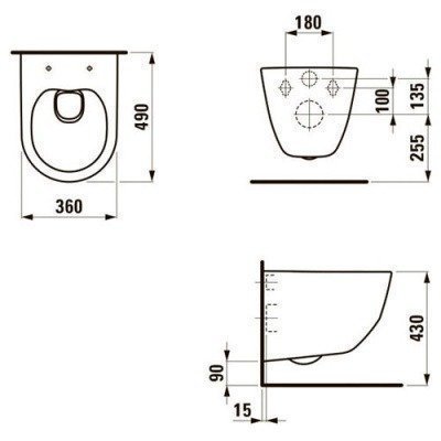 Унитаз безободковый укороченный Laufen - Pro Rimless (8.2096.5.000.000.1) Унитаз безободковый укороченный Laufen - Pro Rimless (8.2096.5.000.000.1)