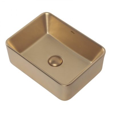 Раковина накладная ABBER Rechteck золото матовое (AC2213MMG)