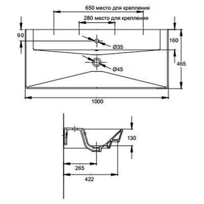 Раковина Jacob Delafon - Reve 100x46.5 (E4801-00) Раковина Jacob Delafon - Reve 100x46.5 (E4801-00)