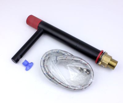 Смеситель высокий AVANTGARDE черный/ красный (2030RH)