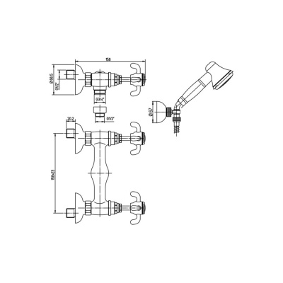 Смеситель 
для душа Paini Ornellaia (87CR509)