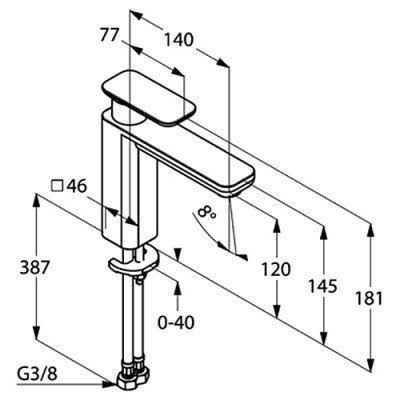 Смеситель для раковины Kludi - E2 (492970575)