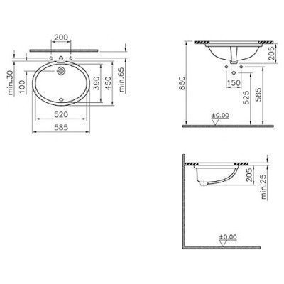 Раковина Vitra - Arkitekt 58.5x45 (6069B003-0012) Раковина Vitra - Arkitekt 58.5x45 (6069B003-0012)