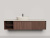Подвесная тумба Salini Domino 1800, шпон, с открытой полкой, под встраиваемую раковину (27D218INA)