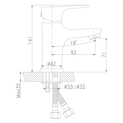 Смеситель Rossinka для раковины (RS31-11)