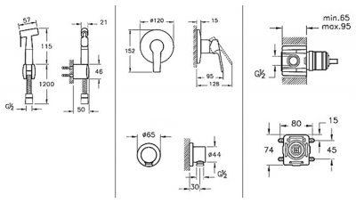 Гигиенический душ Vitra - Solid S (A49226EXP)