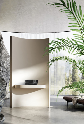 Раковина накладная прозрачная ABBER Kristall (AT2804Onyx)