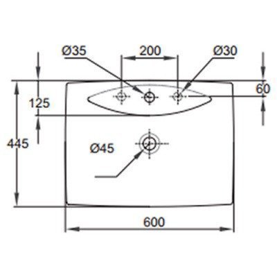 Раковина Jacob Delafon - Escale 60x44.5 (E1289-00)