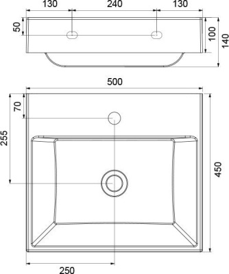 Умывальник Ravak NATURAL 500 (XJO01250000)
